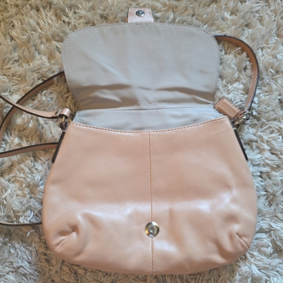 Genuine Coach Pink Blush Leather Soho Buckle Flap Crossbody Purse shoulder Bag - Picture 4 of 13